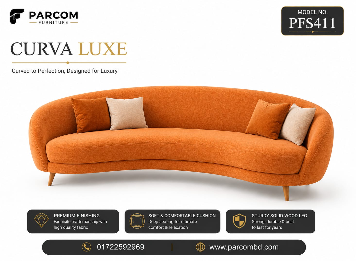 Parcom Curve Luxe sofa